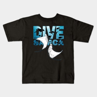 Giant Manta Rays Dive Samoa Kids T-Shirt